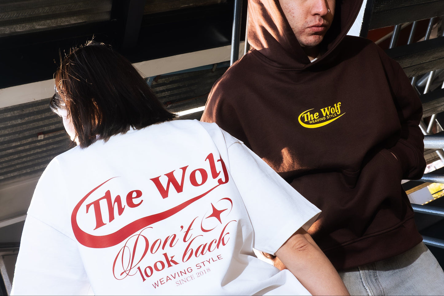 Hoodie Don't Look Back Café Boxyfit