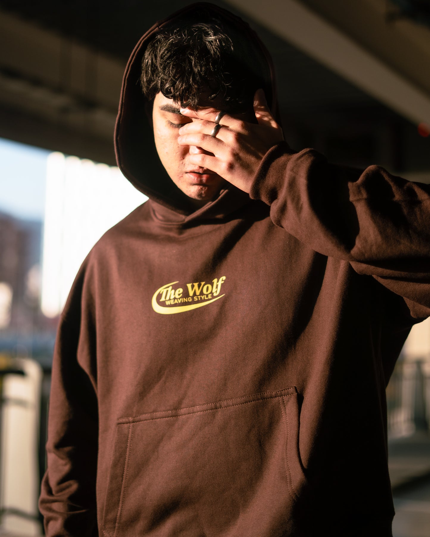 Hoodie Don't Look Back Café Boxyfit