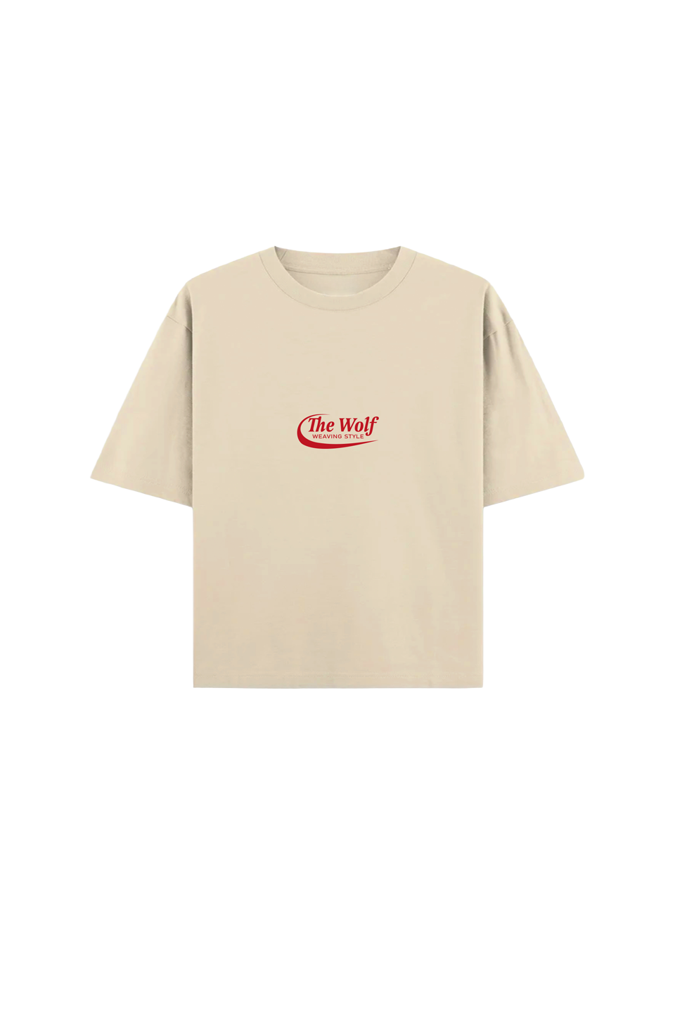 Polera Don't Look Back Beige Oversize Heavy Weight 280 gr