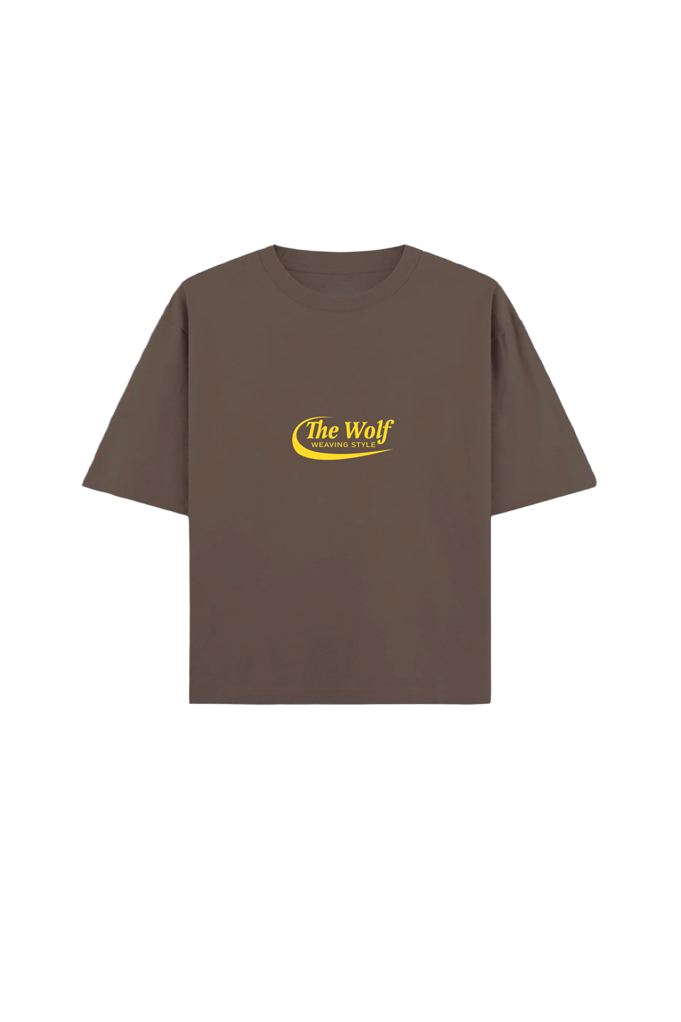 Polera Don't Look Back Café Oversize Heavy Weight 280 gr