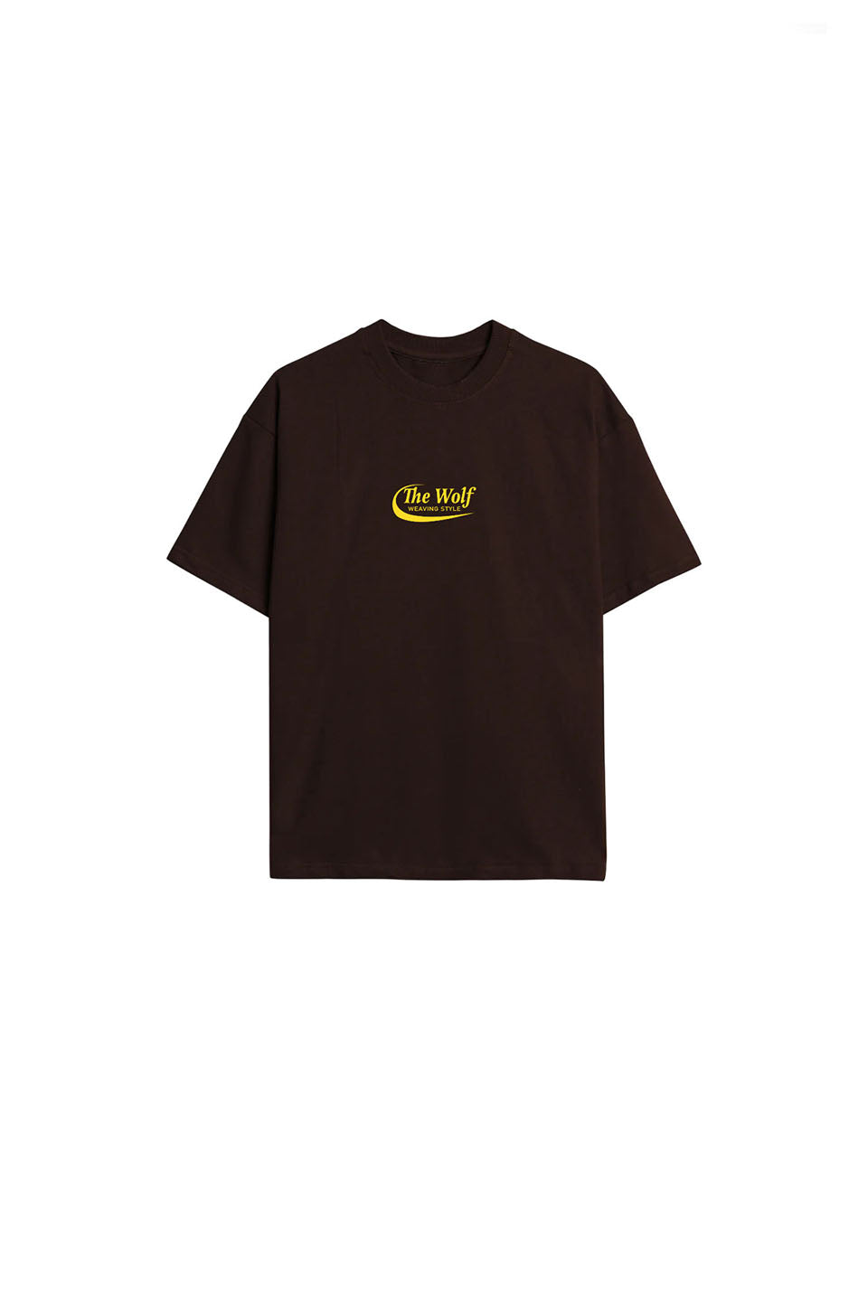 Polera Don't Look Back Café Oversize Heavy Weight 280 gr
