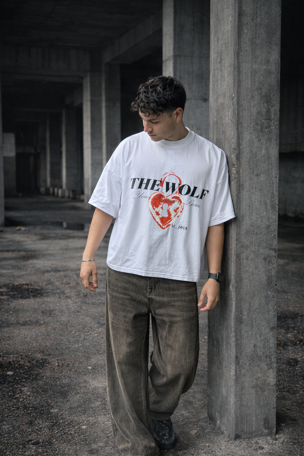 Polera Not San Valentin Blanca