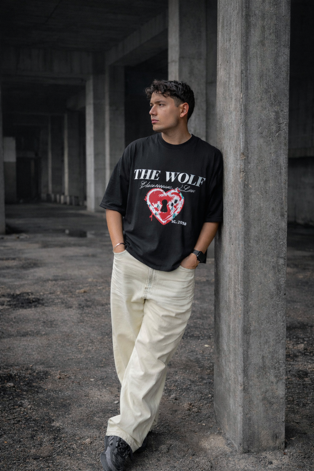 Polera Not San Valentin Negra