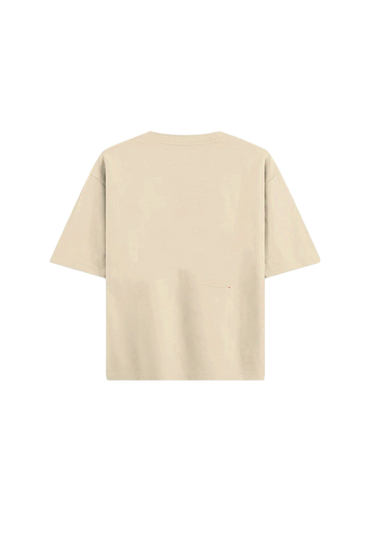 Polera Básica Beige Oversize Heavy Weight 280 gr NUEVA