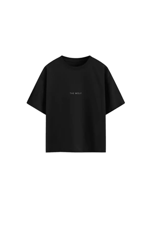 Polera Básica Negra Oversize Heavy Weight 280 gr NUEVA