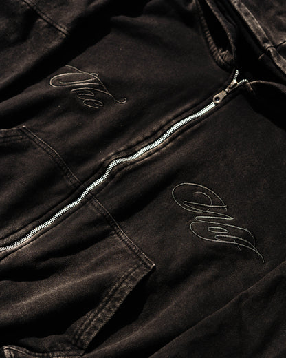 Zipper Acid Wash Negro