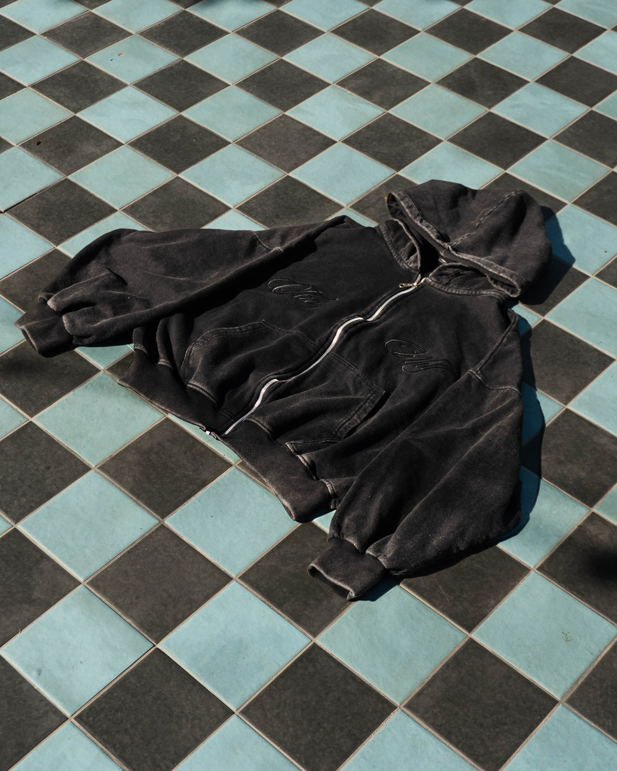 Zipper Acid Wash Negro