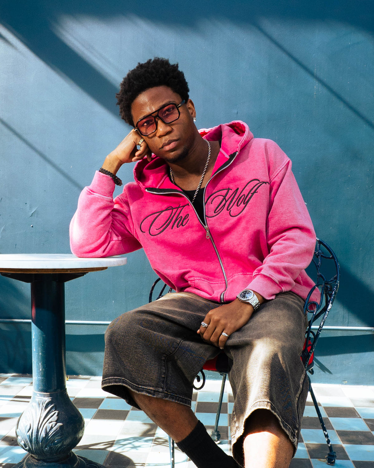 Zipper Acid Wash Fucsia