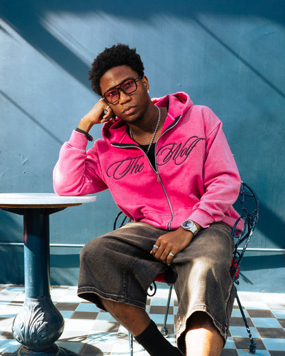 Zipper Acid Wash Fucsia