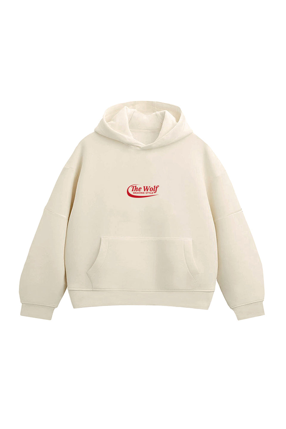 Hoodie Don't Look Back Beige Boxyfit