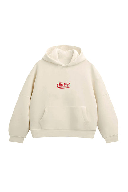 Hoodie Don't Look Back Beige Boxyfit