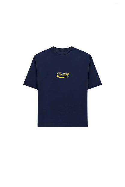 Polera Don't Look Back Azul Marino Heavy Weight 280 gr