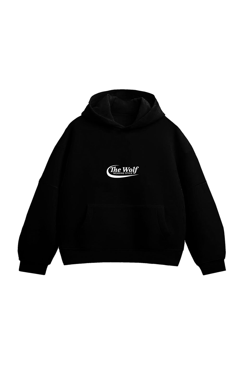 Hoodie Don't Look Back Negro Boxyfit
