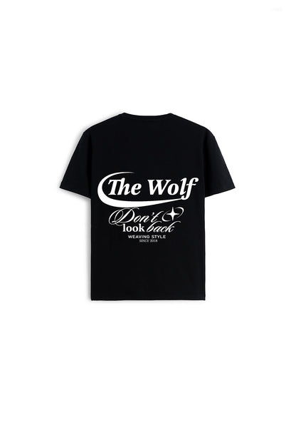Polera Don't Look Back Negra Oversize Heavy Weight 280 gr