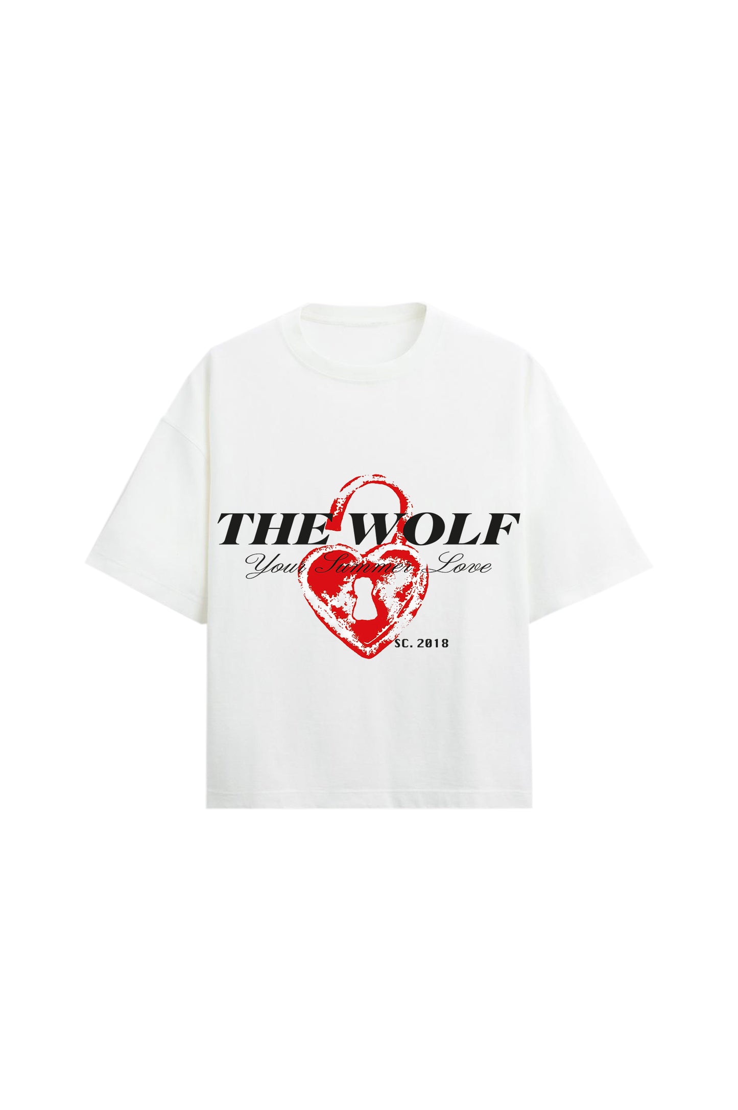 Polera Not San Valentin Blanca