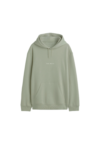 Hoodie básico beige verdoso