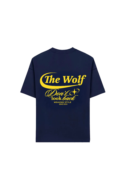 Polera Don't Look Back Azul Marino Heavy Weight 280 gr