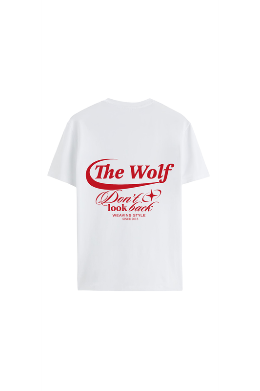 Polera Don't Look Back Blanca Heavy Weight 280 gr