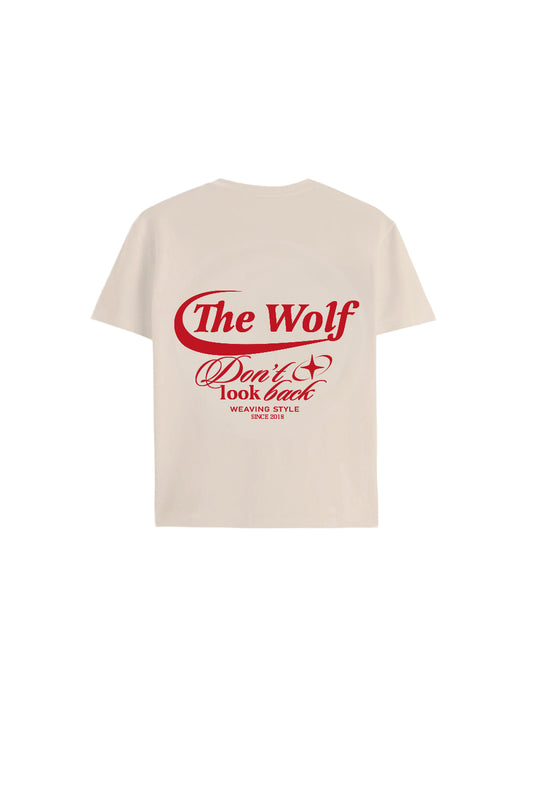 Polera Don't Look Back Beige Oversize Heavy Weight 280 gr